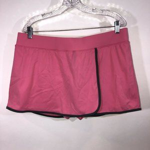Lands End Faux Wrap Pink Nylon Skort Skirt